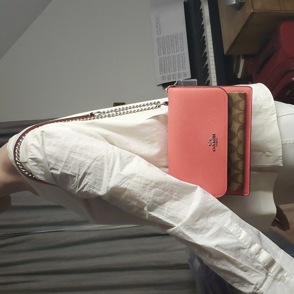 Coach 91019 Klare Crossbody In Signature Canvas SV/KHAKI/TANGERINE (Last One) - Picture 3 of 16